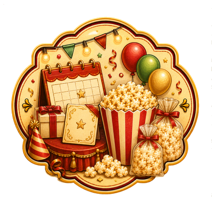 Private booking kettle corn graphic